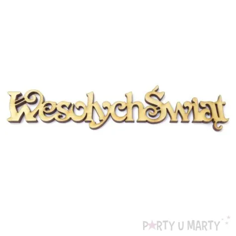 scrapki drewniane napis wesolych swiat arts 14 cm 10 szt