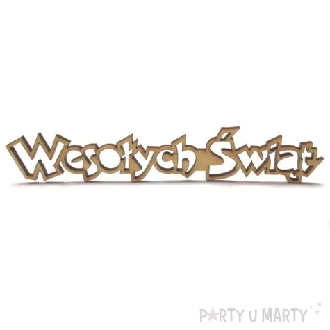 scrapki drewniane napis wesolych swiat baby 15 cm 1 szt
