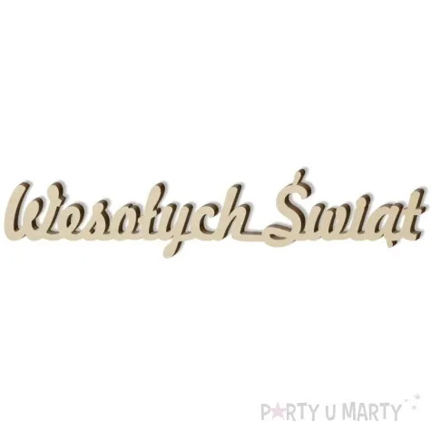 scrapki drewniane napis wesolych swiat snake 15 cm 1 szt