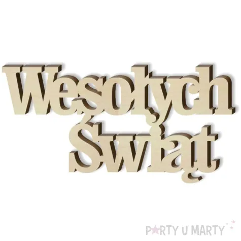 scrapki drewniane napis wesolych swiat szeryf 10 cm 1 szt