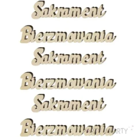 scrapki drewniane sakrament bierzmowania 90x40 mm 3 szt