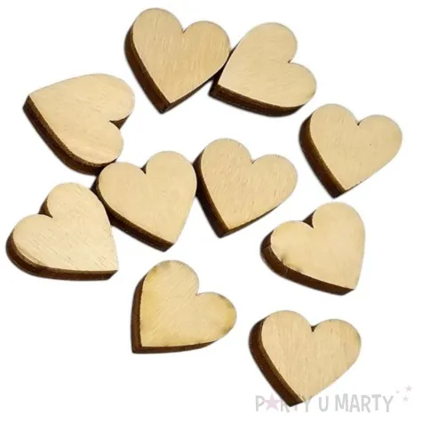 scrapki drewniane serca 2 cm 3 mm 10 szt