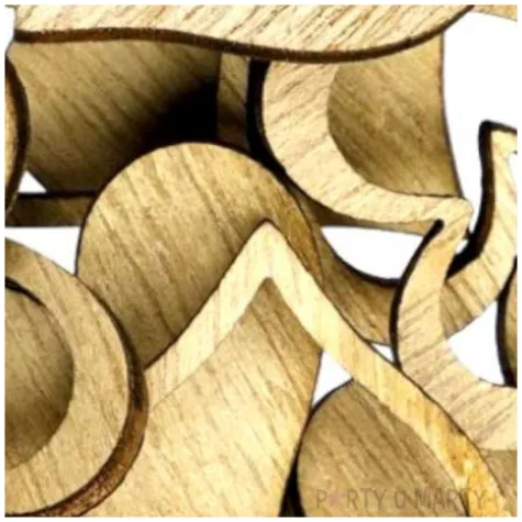 scrapki drewniane serca pelne i kontury naturalne 12 szt