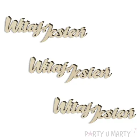 scrapki drewniane witaj jesie 100x30 mm 3 szt