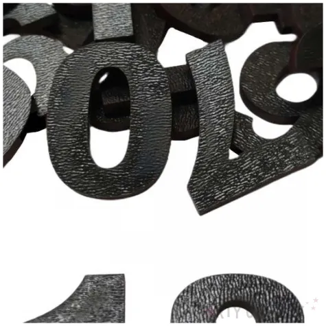 scrapki laminowane cyferki 0 9 czarne 30 mm 20 szt