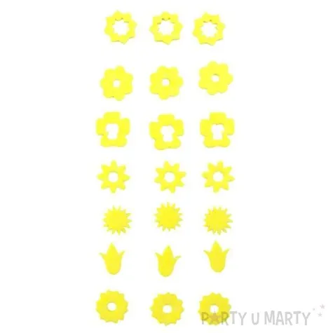 scrapki ps001 pvc kwiatki zolte 21 szt