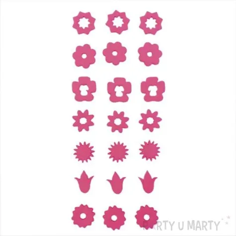 scrapki ps004 pvc kwiatki rozowe 21 szt