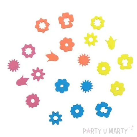 scrapki ps005 pvc kwiatki mix kolor 21 szt