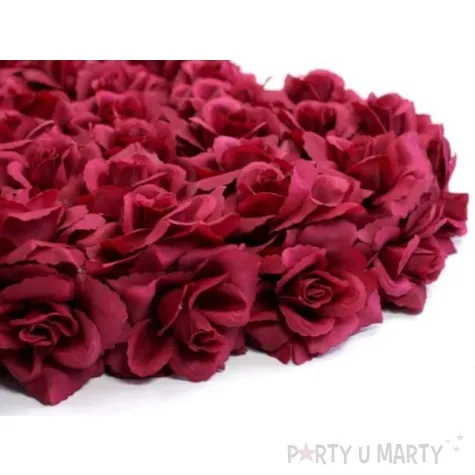 serce kwiatowe pelne bordo 50 cm