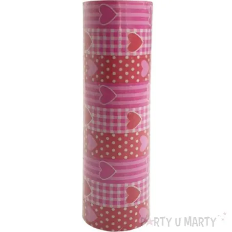 serpentyna czerwono rozowe serduszka amscan 4 m