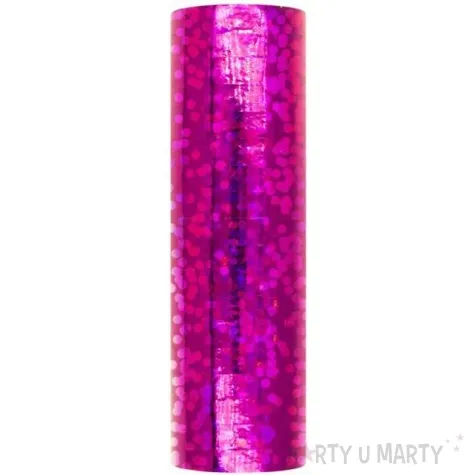 serpentyna holograficzna ciemny rozowy partypal 18 rolek