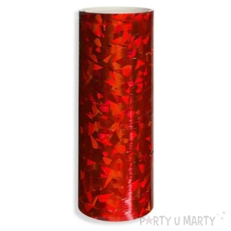 serpentyna holograficzna czerwona dekoracjepolska 19 rolek