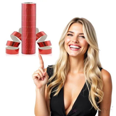 serpentyna holograficzna czerwony godan 9 szt