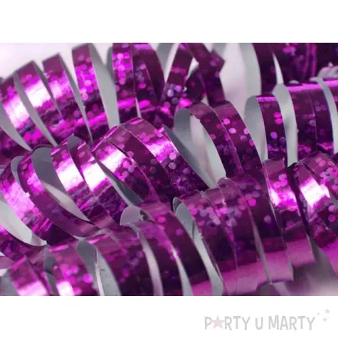 serpentyna holograficzna rozowa 18 rolek