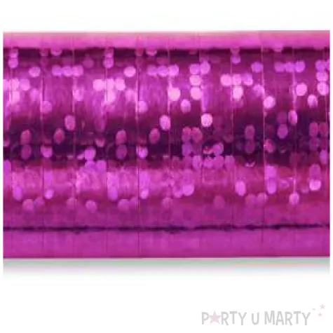 serpentyna holograficzna rozowa 18 rolek