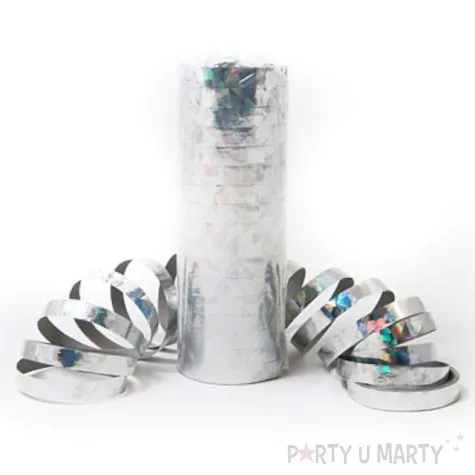 serpentyna holograficzna srebrna 17 rolek