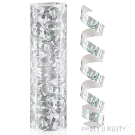 serpentyna holograficzna srebrny godan 4 m 18 rolek