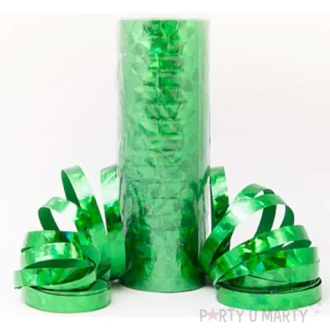 serpentyna holograficzna zielona 17 rolek