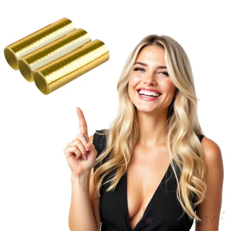 serpentyna metaliczna zlota amscan 0 7 x 400 cm 3 szt