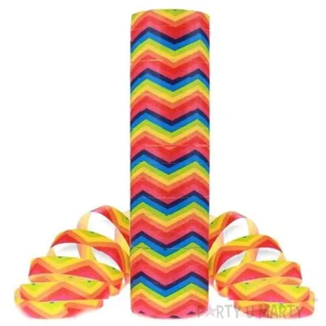 serpentyna papierowa zyzgzaki kolorowa 18 rolek
