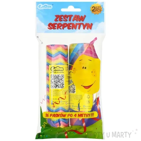 serpentyna teczowa godan 4 m 18 rolek 2 szt