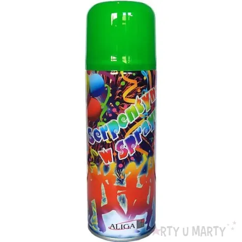 serpentyna w sprayu classic zielona aliga 250ml