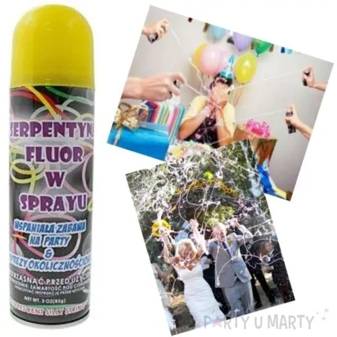 serpentyna w sprayu fluor zolta 250 ml