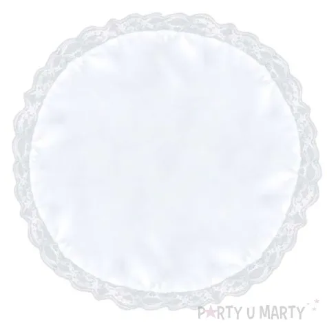 serwetka dekoracyjna do koszyczka biala 40 45 cm