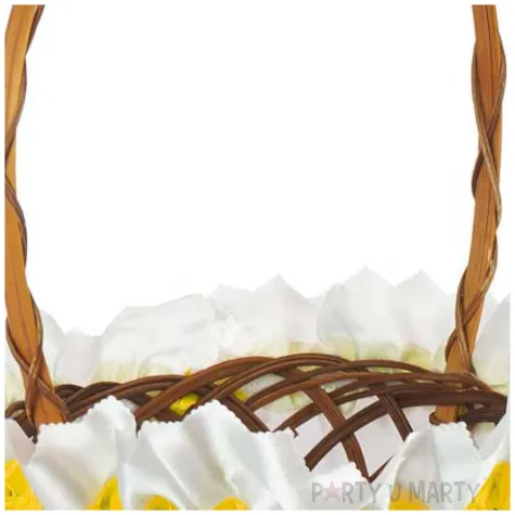 serwetka dekoracyjna do koszyczka bialo zolty arpex 25 cm