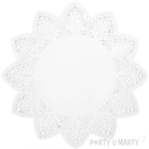 serwetka dekoracyjna gwiazda biala 15 cm 12 szt