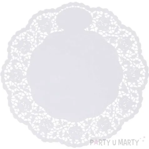 serwetka dekoracyjna okragla biala godan 20 cm 100 szt