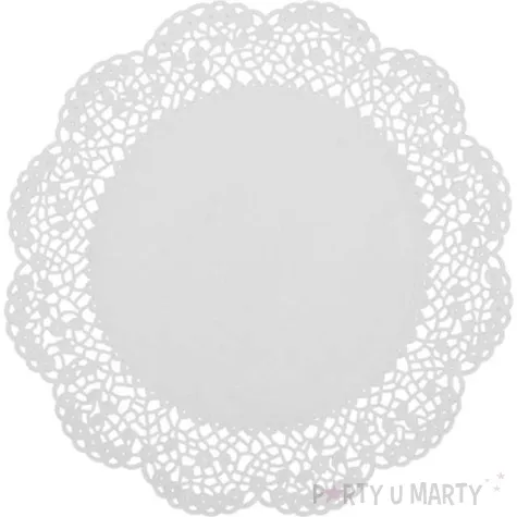 serwetka dekoracyjna okragla bialy 30 cm 100 szt