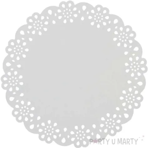 serwetka dekoracyjna okragla bialy godan 27 cm 100 szt