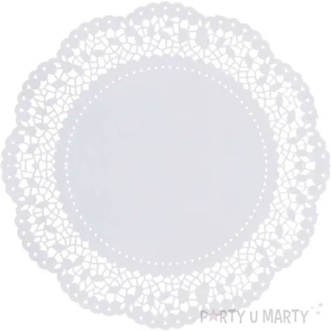 serwetka dekoracyjna okragla bialy godan 36 cm 100 szt