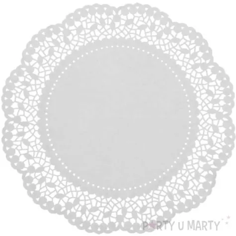 serwetka dekoracyjna okragla bialy godan 36 cm 12 szt