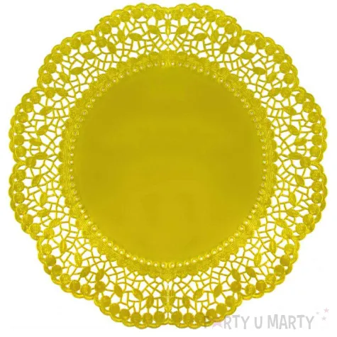 serwetka dekoracyjna okragla zloty godan 36 cm 4 szt