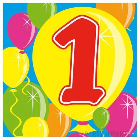 serwetki 1 balloons 25 cm folat 20 szt