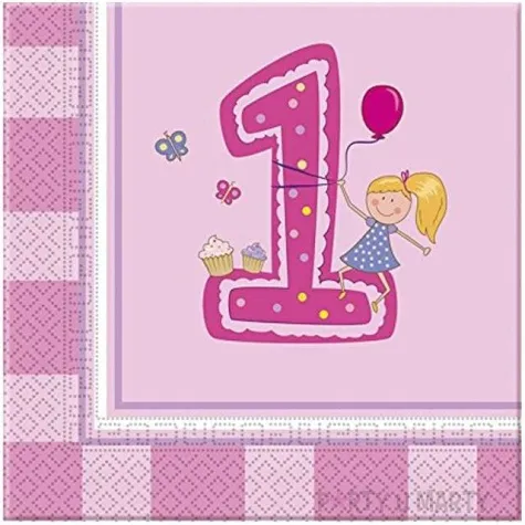 serwetki 1 urodziny dziewczynki procos 33 cm 20 szt