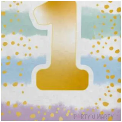 serwetki 1 urodziny tecza amscan 33 cm 16 szt