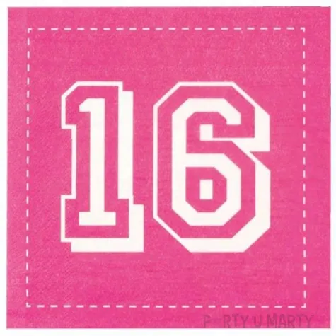 serwetki 16 urodziny gwiazdki rozowe boland 33 cm 12 szt