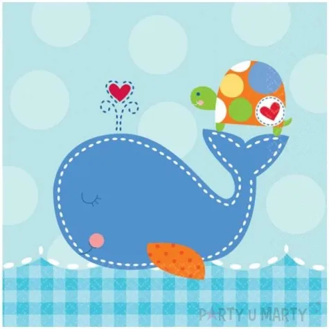 serwetki 25 cm ahoy baby blue 16 szt