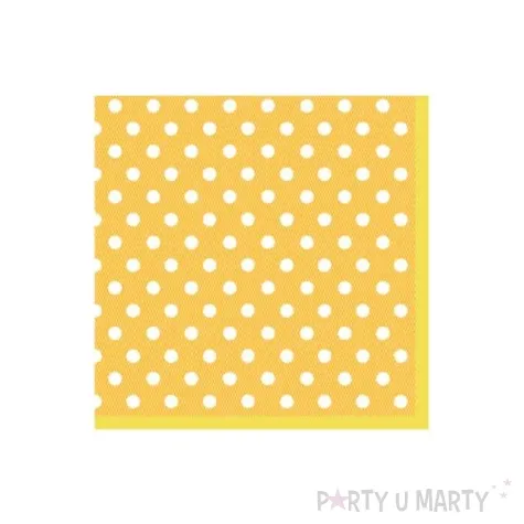 serwetki 25 cm kropki pomaranczowe 20 szt