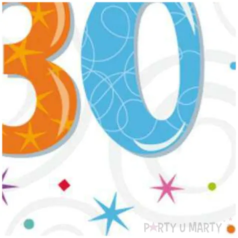 serwetki 30 urodziny radiant birthday amscan 33 cm 16 szt