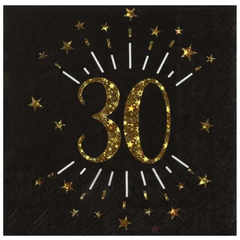 serwetki 30 urodziny santex 33 cm 10 szt