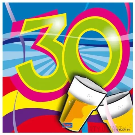 serwetki 30 urodziny swirls 25 cm folat 20 szt