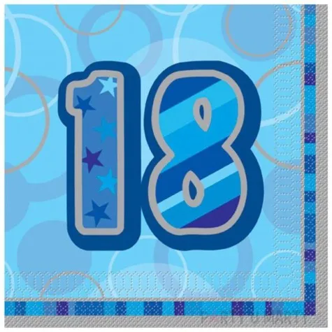 serwetki 33 cm 18 blue unique 16 szt