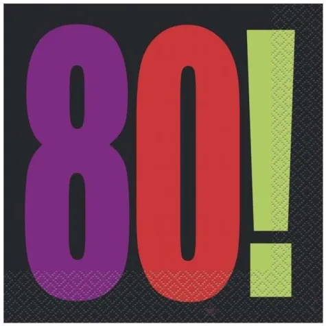 serwetki 33 cm 80 unique czarne 16 szt