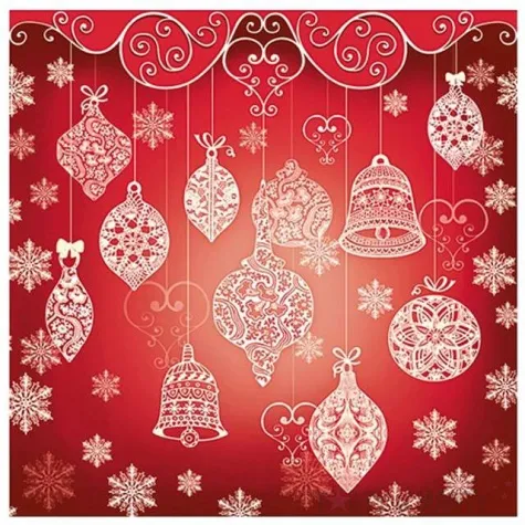 serwetki 33 cm boze narodzenie bombki czerwone 20 szt