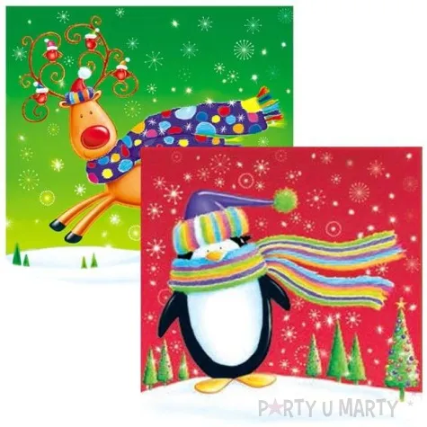 serwetki 33 cm boze narodzenie renifer 20 szt