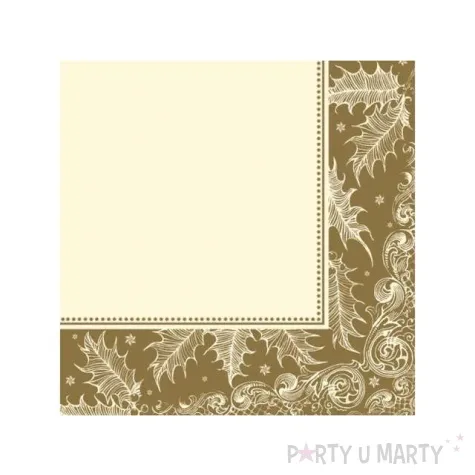 serwetki 33 cm boze narodzenie zlote 20 szt